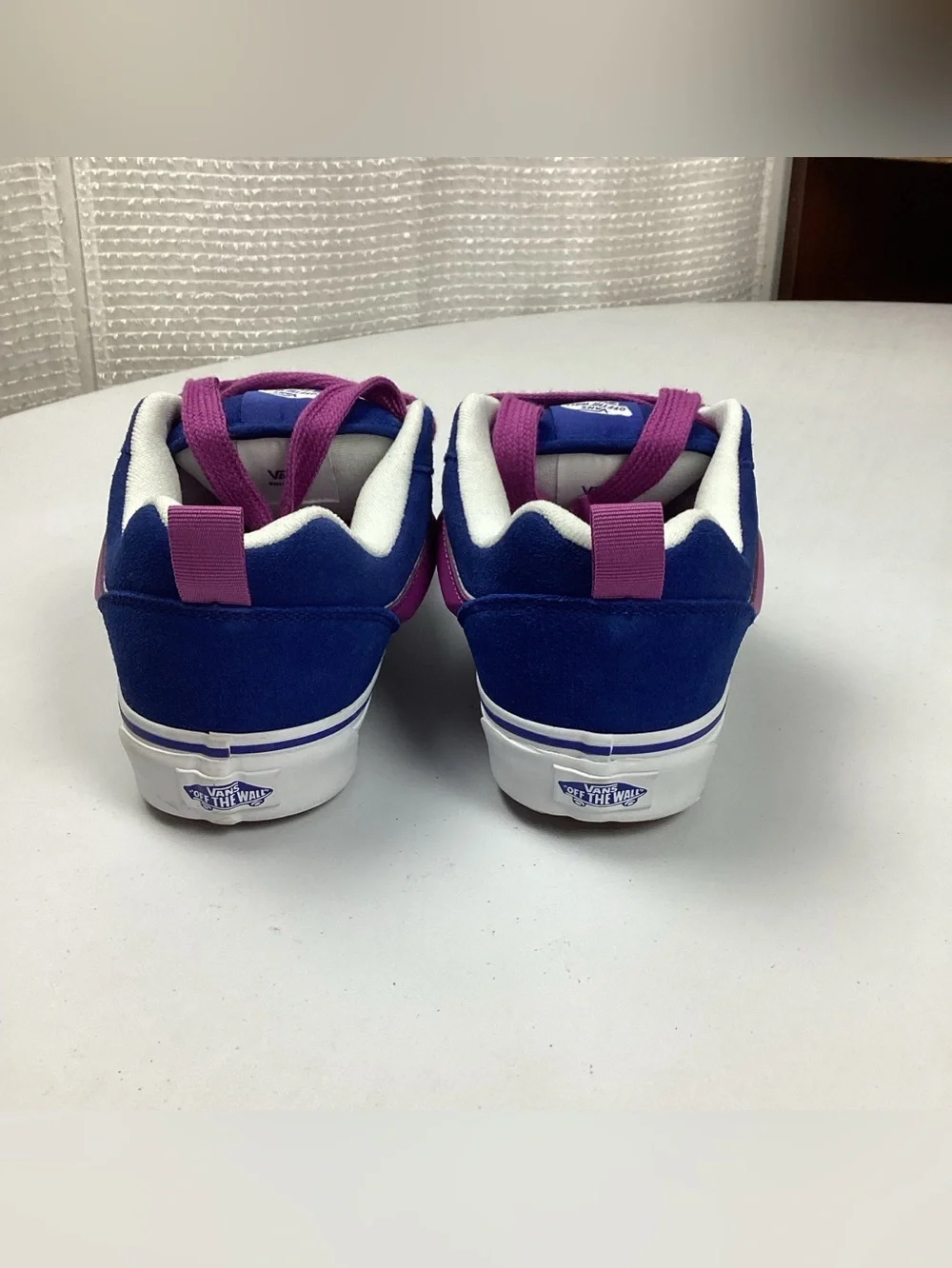 Vans Knu Skool Purple Blue Suede Chunky Skate Shoes Womens 10 Mens 8.5 NWOT